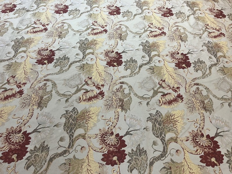 Needlepoint Rug 14 x 20 Wool Handmade Extra Large Vintage Floral Carpet gallery
