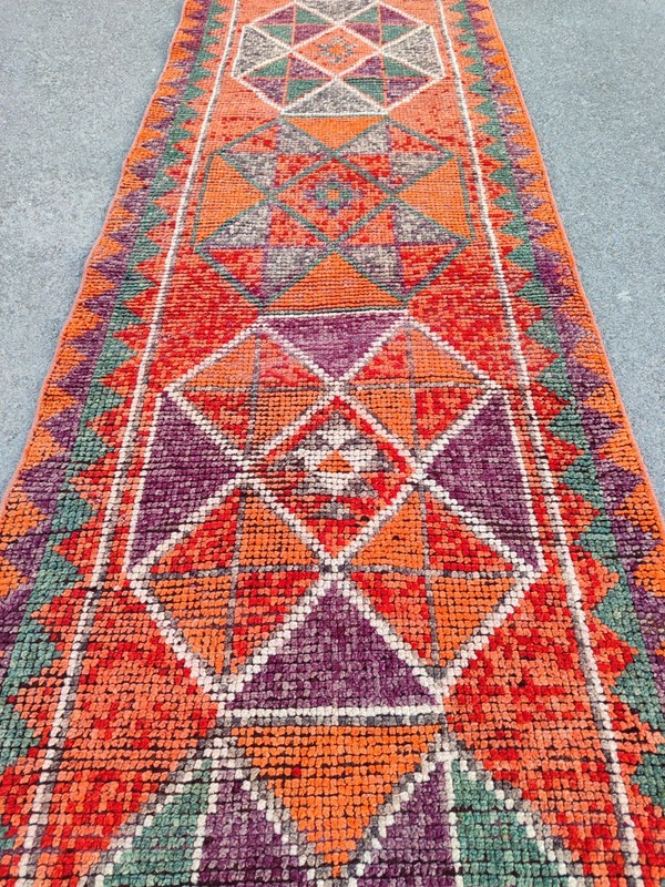 Rare Antique rug 3x11, Turkish runner 3x11 vintage, Heriz rug, Herki rug Kurdish gallery