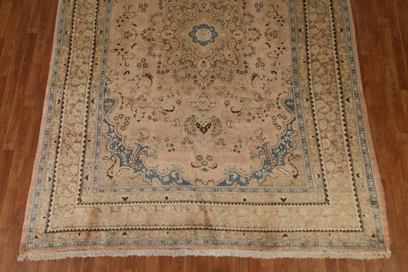 Vintage Room Size Area Rug 8x11 Wool Hand-knotted Traditional Medallion Carpet gallery