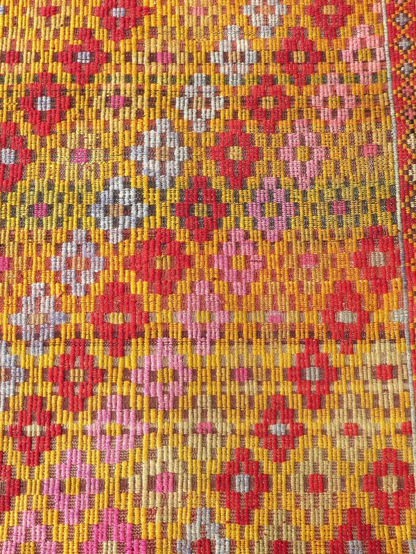 Turkish Kilim Runner Embroidery Rug, Hallway Carpet Rugs Corridor Kelim 44"x105" gallery