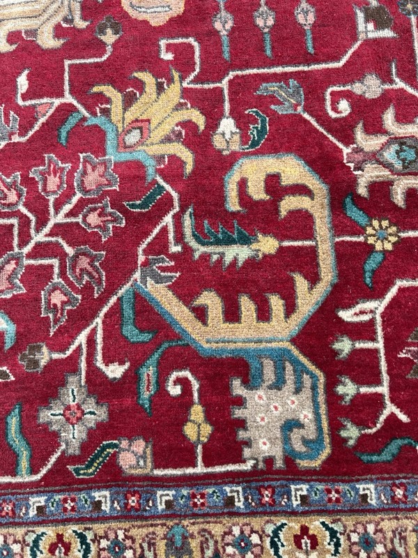 12’8”x 9’8” GORGEOUS HANDMADE HAND-KNOTTED TABRIZE CARPET - ROOM SIZE RUG gallery
