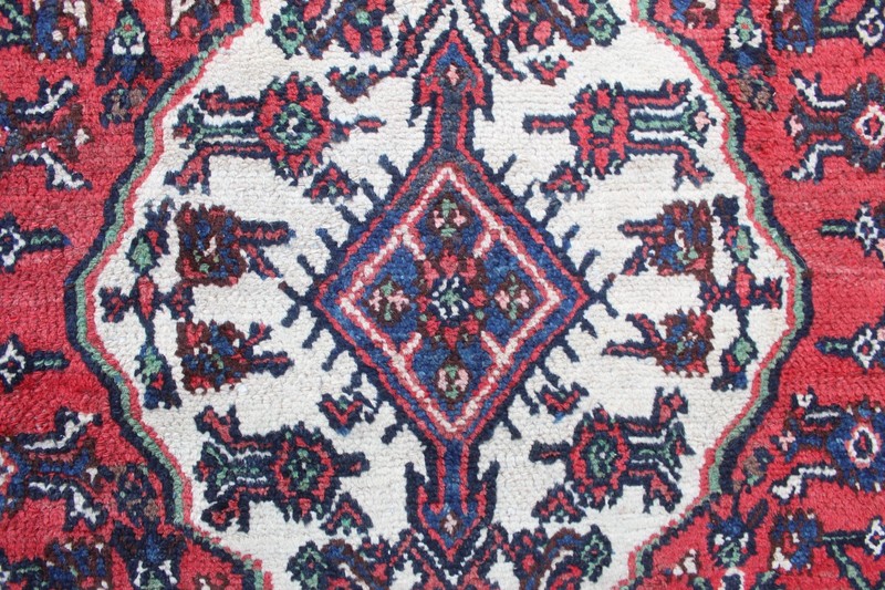 Vintage Hand Made Traditional Oriental Wool Red Blue Large Carpet 343x254cm gallery