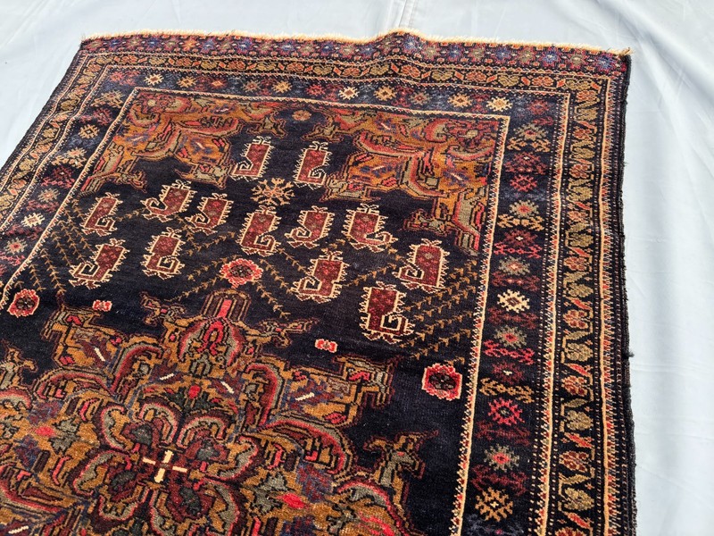 3x5 Afghan Hand Knotted Baluchi Wool Rug Vintage Medallion Oriental Area Carpet gallery