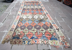 Auth: 18th C Antique Turkish Rug 62” x 166” Rare Collector’s Item Konia Rug