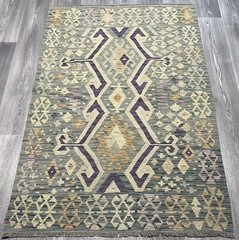 Vintage Kilim Traditional Hand Made Oriental Wool Kilim 5ftx3.2ft 158cmx107cm