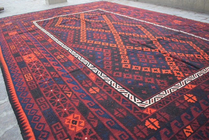 8x13 Handmade Afghan Tribal Ghalmouri Kilim Rug Vintage Persian Large Area Rug gallery