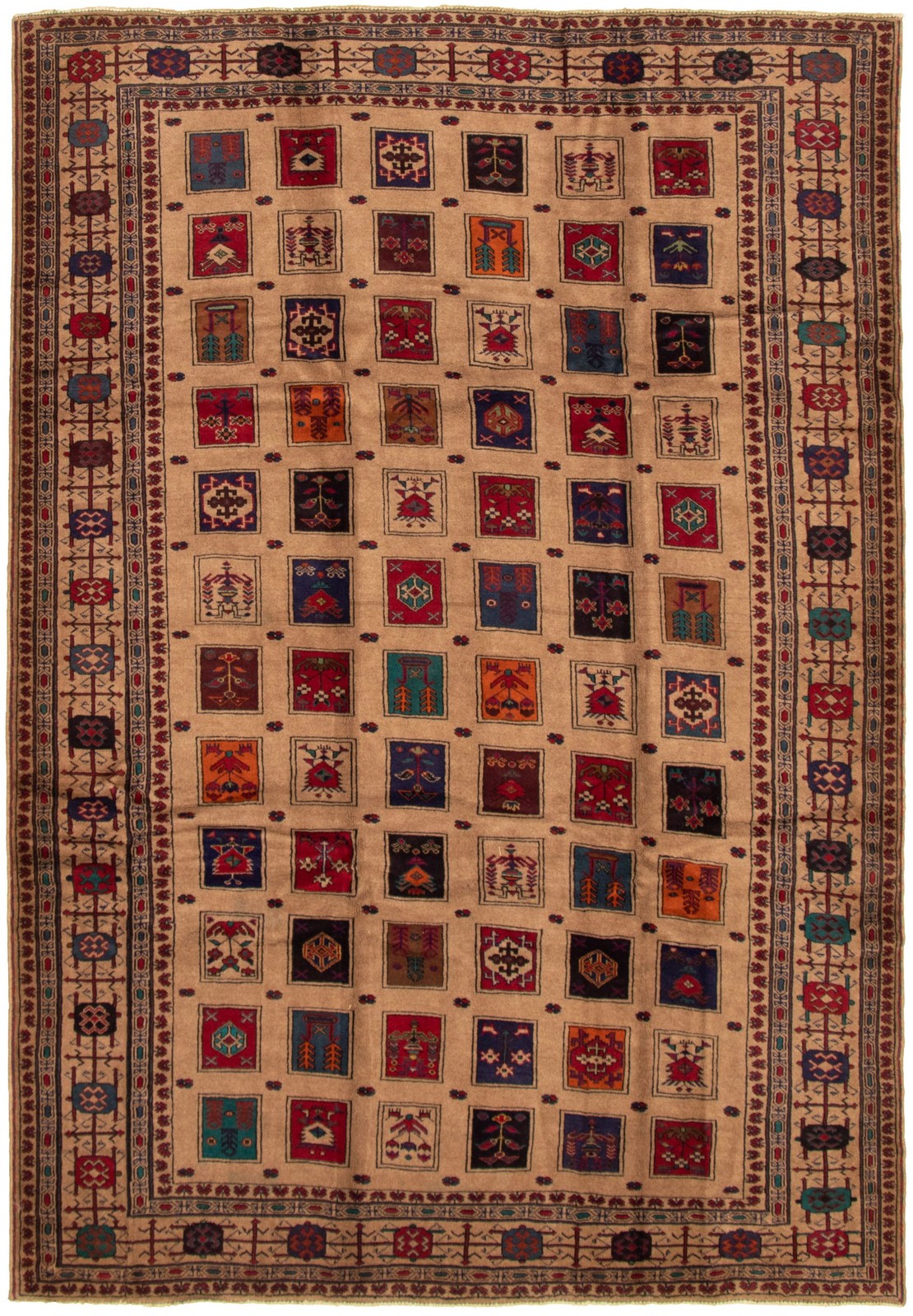 Vintage 6'11" x 10'1" Traditional Hand Knotted Vegetable Dye Wool Area Rug gallery