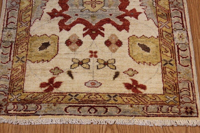 _HANDMADE-RUG-2' x 3' Agra Design made out of natural wool- dyes throw rug gallery