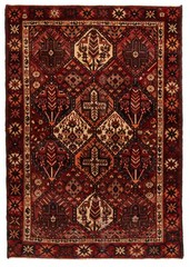 Vintage 4’5″ x 6’7″ Traditional Hand Knotted Vegetable Dye Wool Area Rug