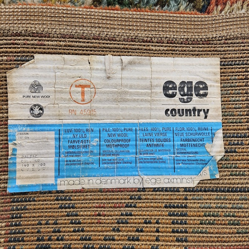 Ege Art Country Vintage Area Rug Axminster RYA All Wool Made In Denmark gallery