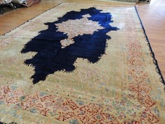 10×16 Royal Kermaan Oriental Area Rug STUNNING medallion! Green Blue NAVY