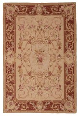 Vintage Hand Woven Area Rug 4’0″ x 5’10” Traditional Wool Oriental Carpet