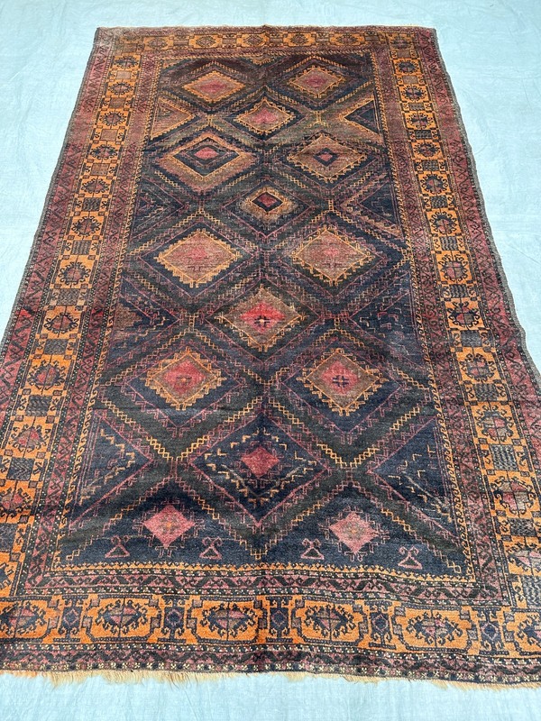 COLLECTORS ITEM Semi Antique Stunning Natural Vegetable Dye Taimani Maldari Rug gallery