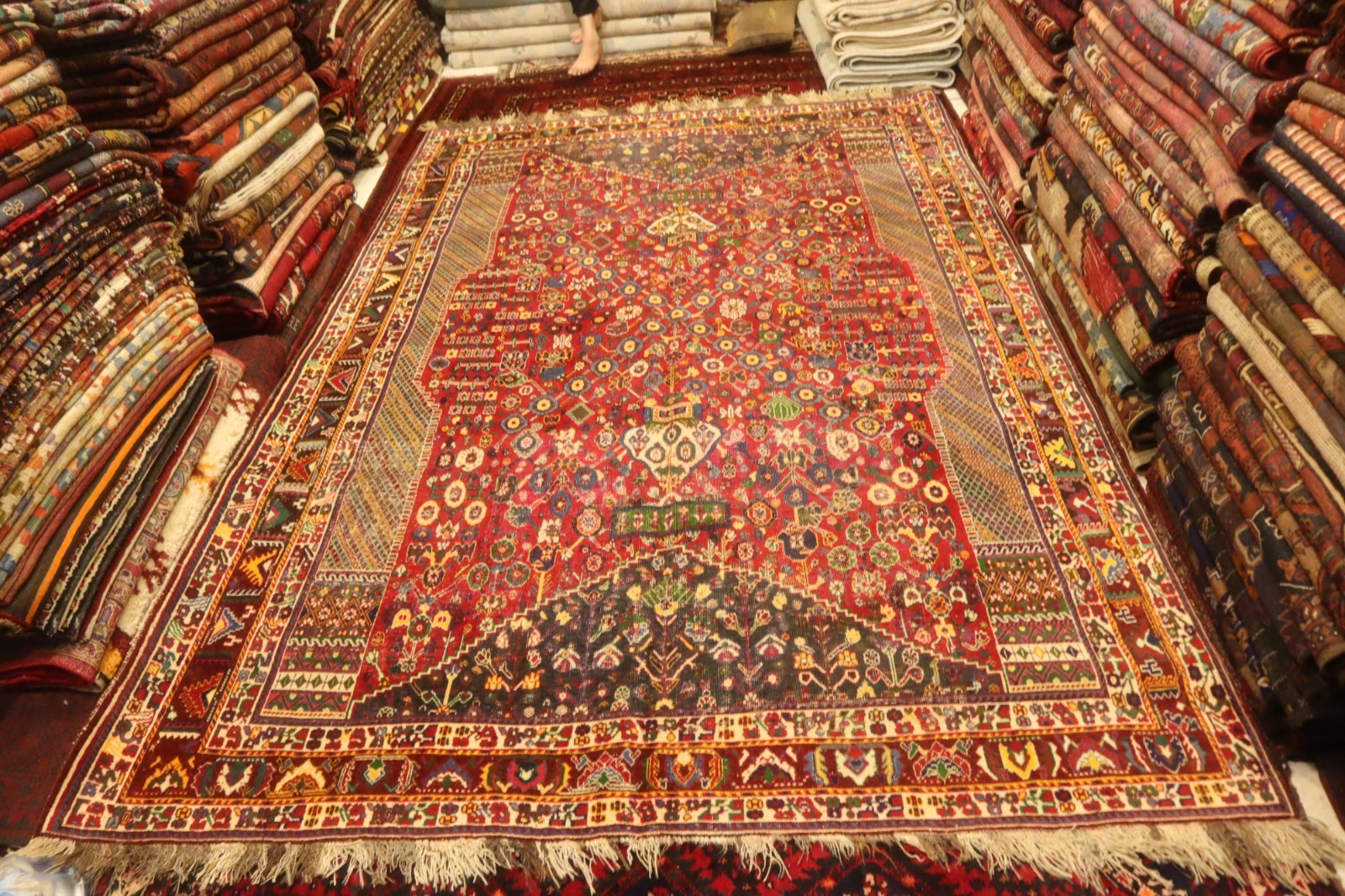 COLLECTORS' ITEM Antique Tribal Kazak Carpet gallery