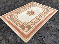 VINTAGE LARGE RUG, HANDMADE WOOL RUG, BOHEMIAN RUG, CARPET | 5,5 x 7,3 ft