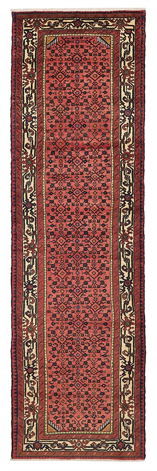 2'9" x 9'10" Vintage Hand-knotted Runner Rug Traditional Oriental Wool Carpet gallery