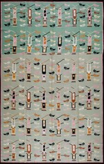 7’x12′ Rare Teal Color Antique Beautiful Geometric Pattern Bessarabian