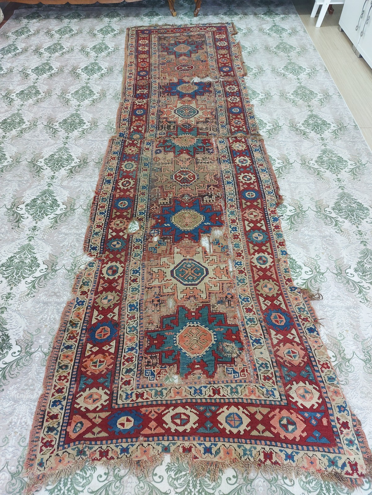 200+ Years Old Very Rare Antique Rug 9 Planets Armenian Kazak Carpet Rug Fine jJ gallery