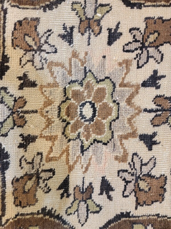 Antique Oriental Hand-Knotted Wool Area Rug Beige/Ivory/Green/Brown 9' x 12'3" gallery