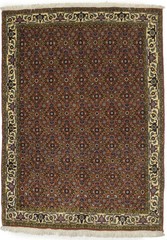 Vintage 4X5 Handmade Wool Oriental Rug Thick Pile Orange Floral DesignCarpet