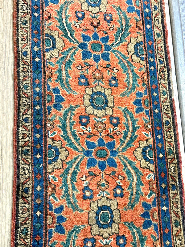 ANTIQUE ORIENTAL HERIZ SERAPI HAND WOVEN RUG 2X9FT gallery