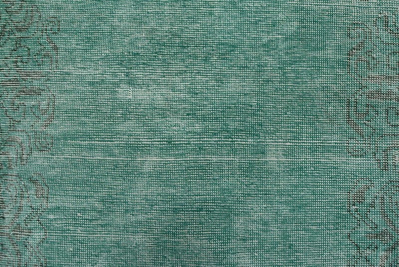 Tabrizi Runner 2’5” x 12’5” Blue Wool Vintage Overdyed Hand-Knotted Rug gallery