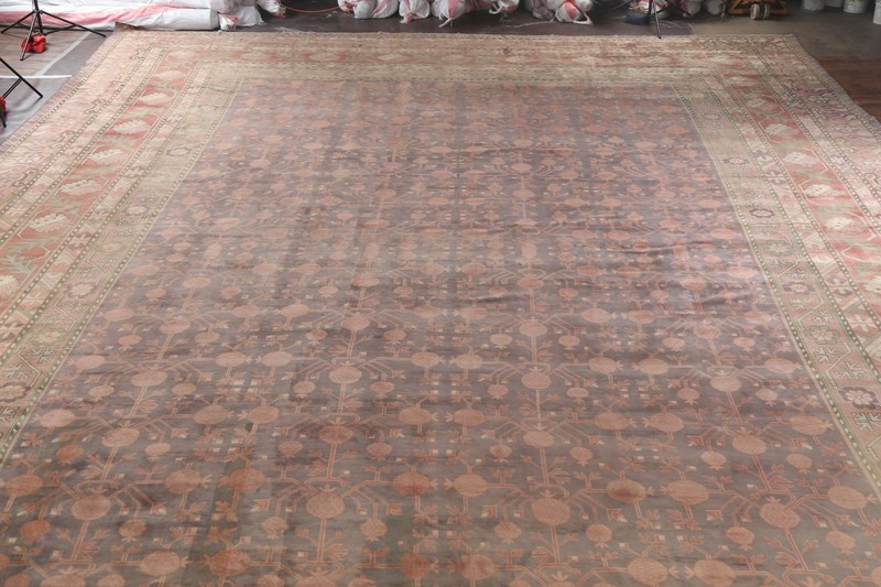 Pre-1900 Antique Vegetable Dye Khotan Egyptian 25x37 Area Rug Oversize Handmade gallery