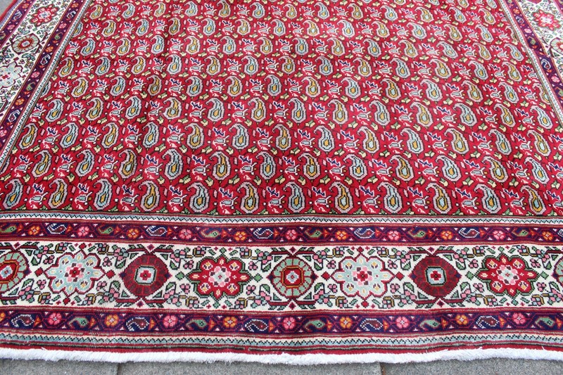 Vintage Hand Made Traditional Oriental Wool Red Large Long Rug 345x252cm gallery