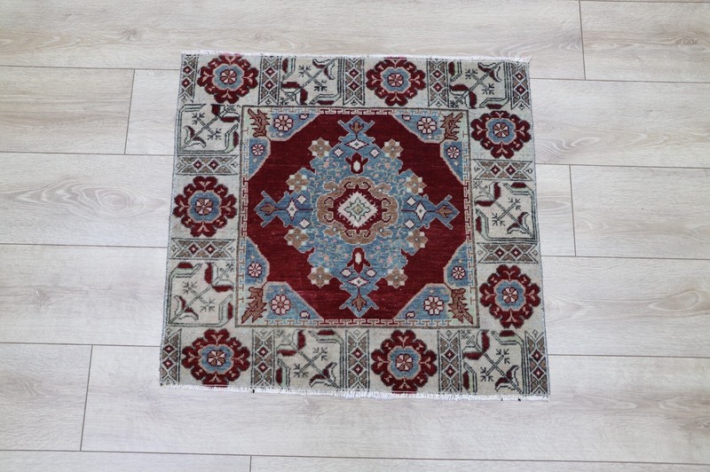 2.4x2.3 ft Luxury Oriental Home Decor Turkish Oushak Vintage Small Handmade Rug gallery