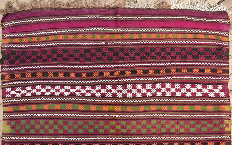 Turkish Kilim 62''x92'' Handwoven 5'x7' Cicim Kilim Oriental Tent Rug 160x235cm gallery