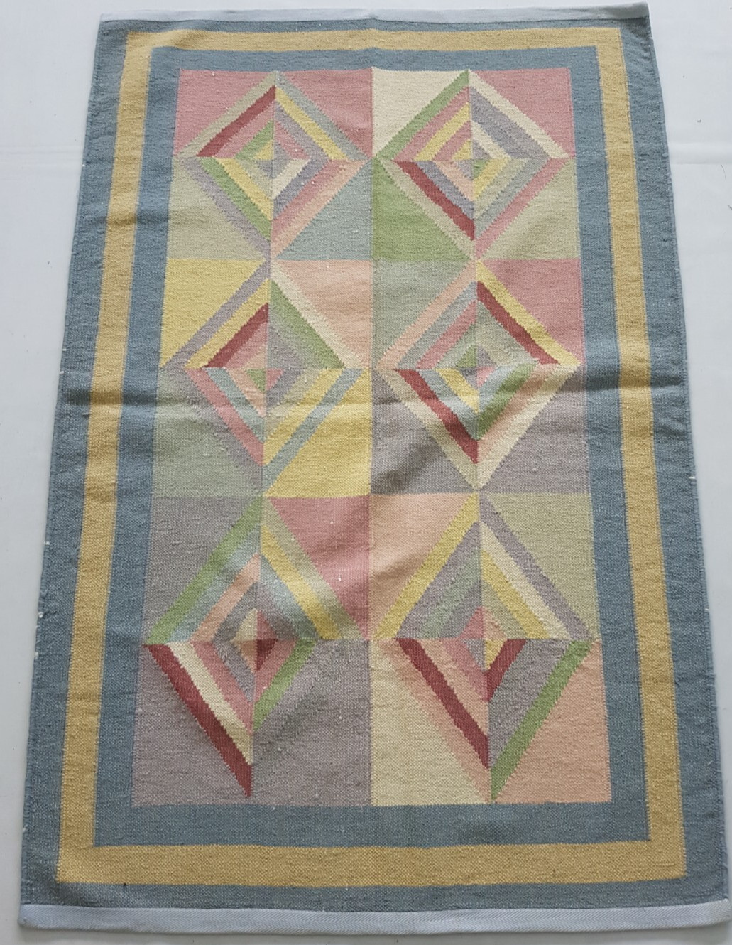 Vintage Handmade Traditional Beautiful Scandinavian Floor Rug Carpet 146x95 cm gallery
