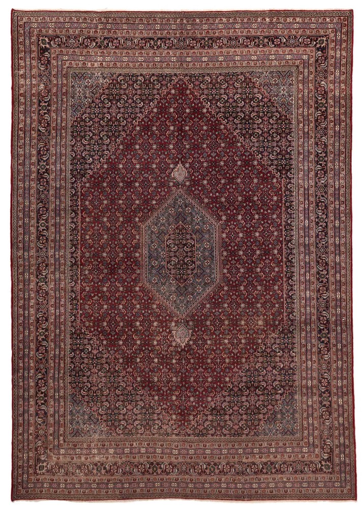 Vintage Traditional Hand-Knotted Area Rug 9'10" x 13'9" Oriental Wool Carpet