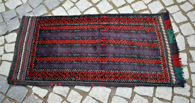 Antique Tribal Rug 22'' x 45'' Afghan Collector's Item Tribal Yastik Wool Rug gallery