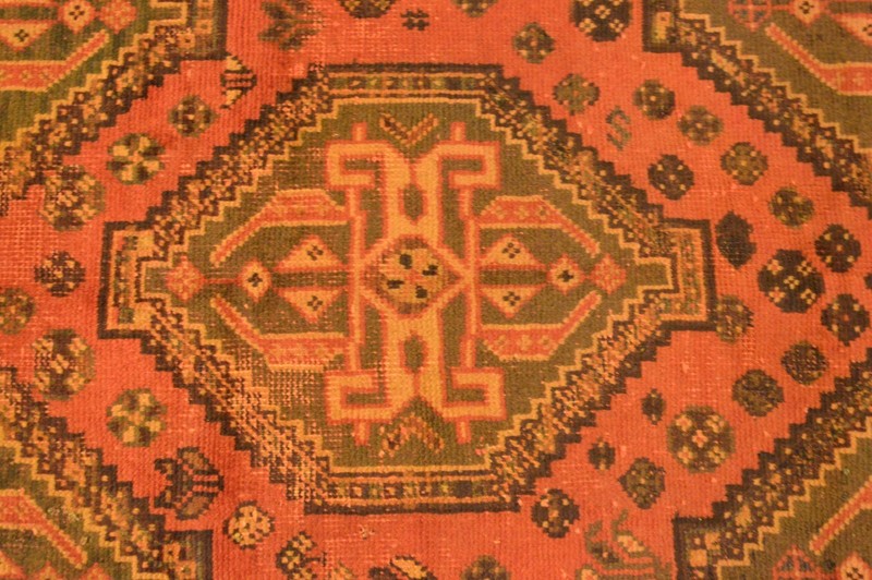 5 X 4 FT COLLECTORS’ ITEM Antique Natural Vegetable Dye Kazak Vase Design Carpet gallery