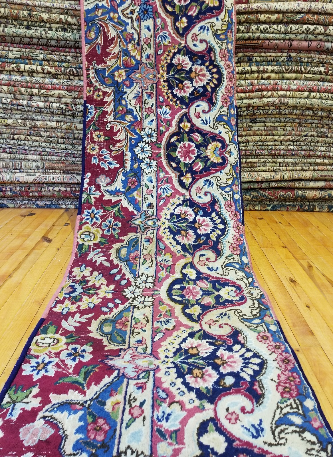 Vintage 1950-1960's Floral Turkish Runner 2' × 11'6" gallery