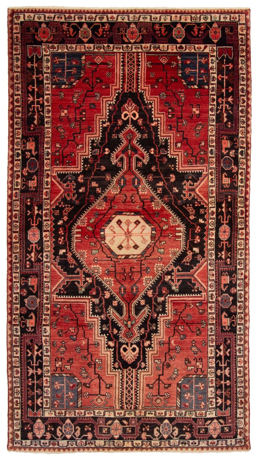 Vintage 4'9" x 9'3" Traditional Hand Knotted Vegetable Dye Wool Area Rug gallery