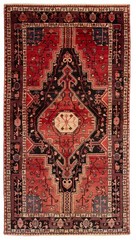 Vintage 4’9″ x 9’3″ Traditional Hand Knotted Vegetable Dye Wool Area Rug