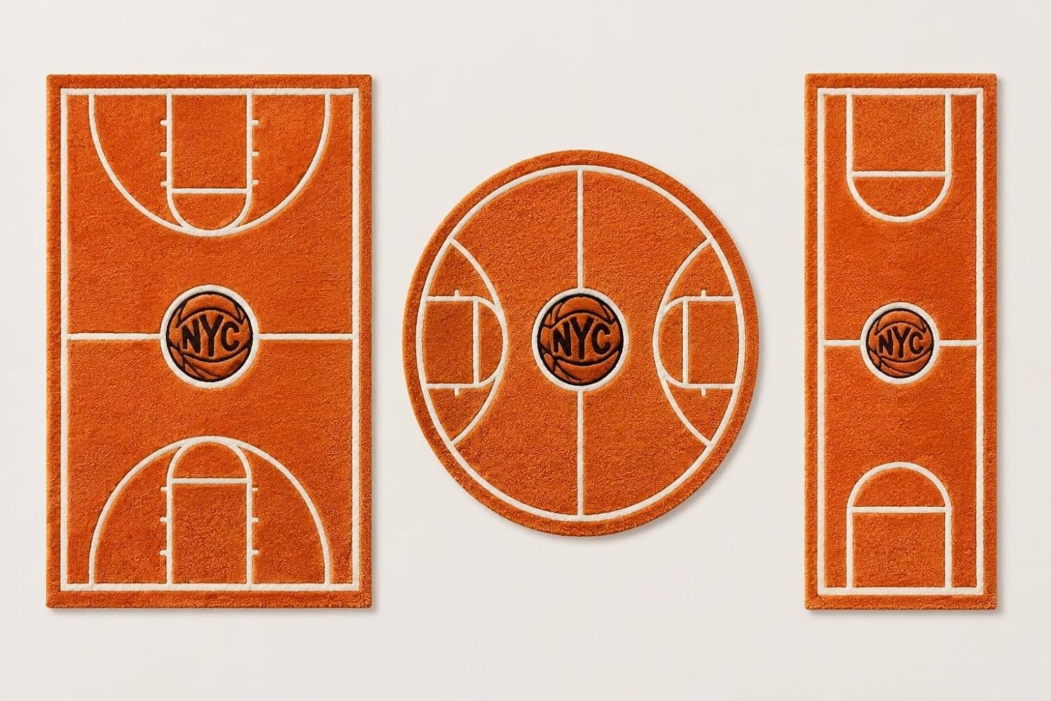 Basketball Court Wool Area Rug Sports Theme Carpet for Playroom & Home Décor gallery