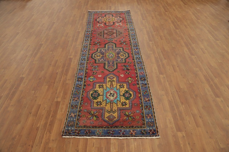 Vegetable Dye Traditional 12' Runner Rug Hand-knotted 4x12 gallery