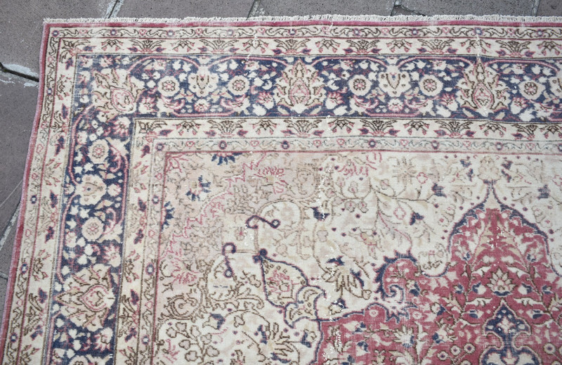 Vintage Turkish Rug 79'' x 117'' Muted Dye Rug Hand-knotted Rug Living Room Rug gallery