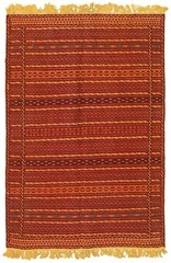Vintage 3’3″ x 4’11” Traditional Wool Hand Woven Oriental Area Rug