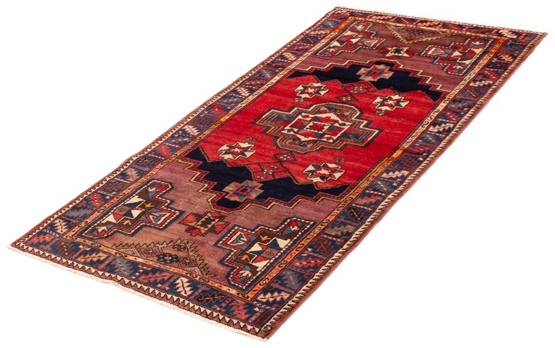 Vintage Traditional Hand-Knotted Area Rug 4'3" x 9'5" Oriental Wool Carpet gallery