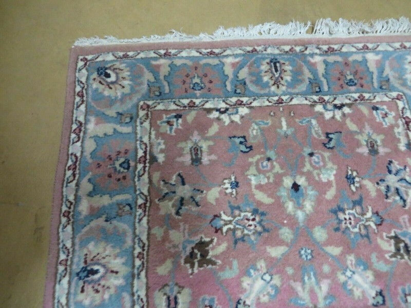 2' 8" X 12' Vintage Handmade India Floral Wool Runner Rug Nice gallery