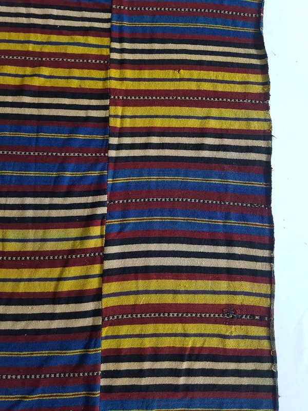 Vintage Handmade Traditional Turkish Striped Kilim Floor Rug Carpet 319x104 cm gallery