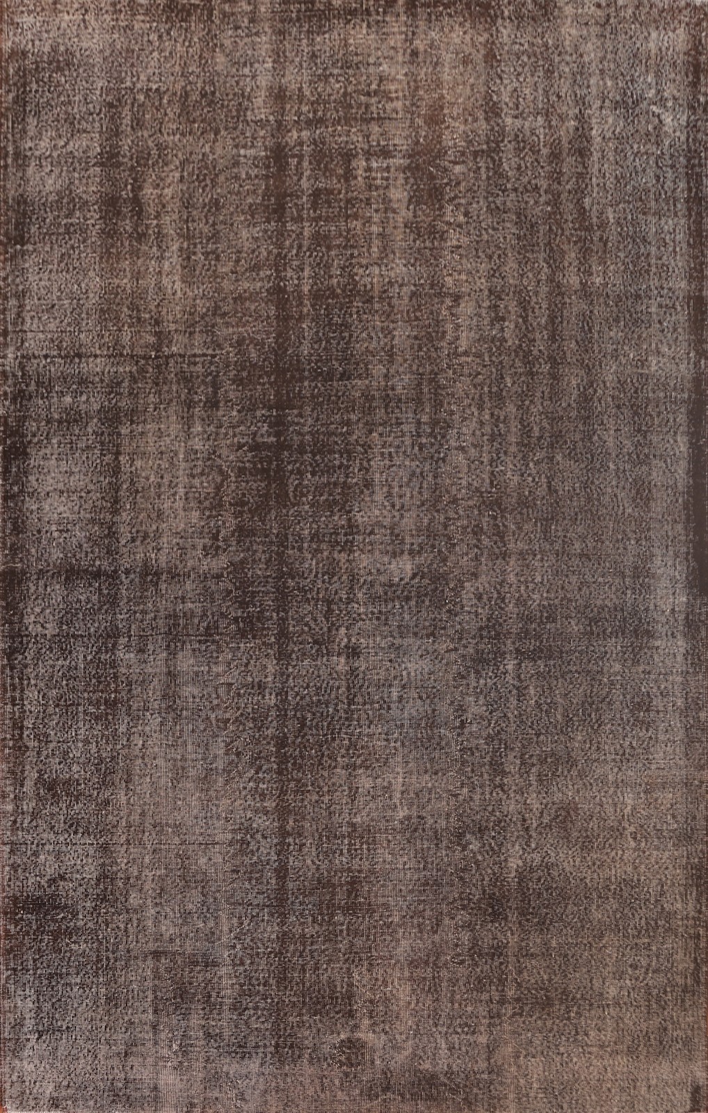 Over-Dyed Anatolian Turkish Area Rug 7x11 Wool Dark Brown Room Size Carpet gallery
