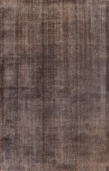 Over-Dyed Anatolian Turkish Area Rug 7×11 Wool Dark Brown Room Size Carpet