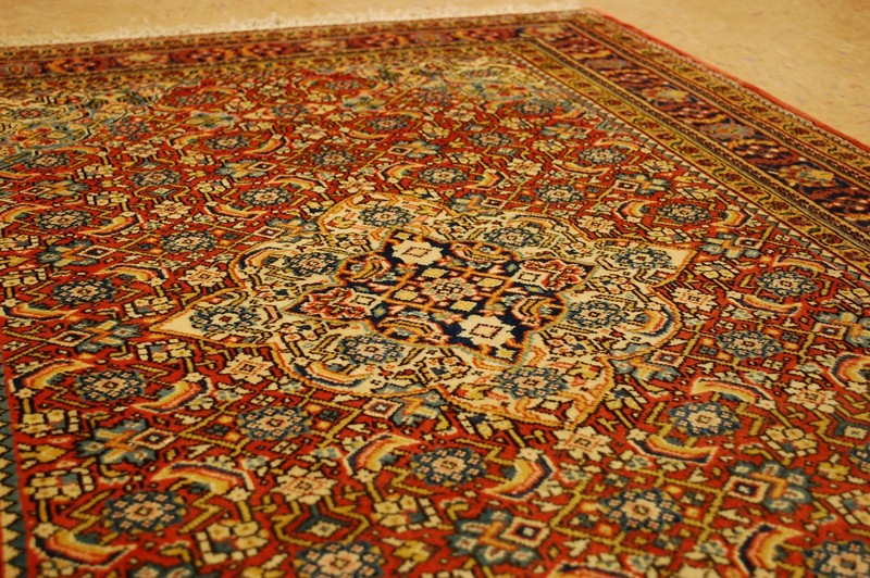 NATURAL WOOL Old Oriental Rugs,Hand Woven,knotted size Approximately 3'9" X 5'9" gallery