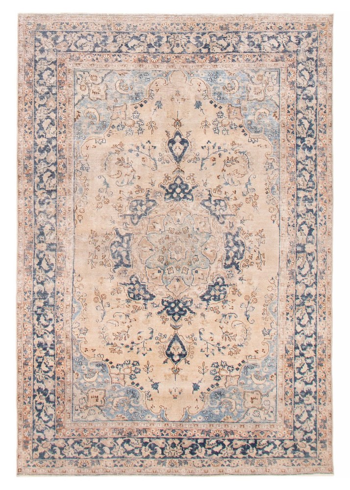 Traditional Vintage Hand-Knotted Carpet 6'2" x 9'3" Wool Area Rug