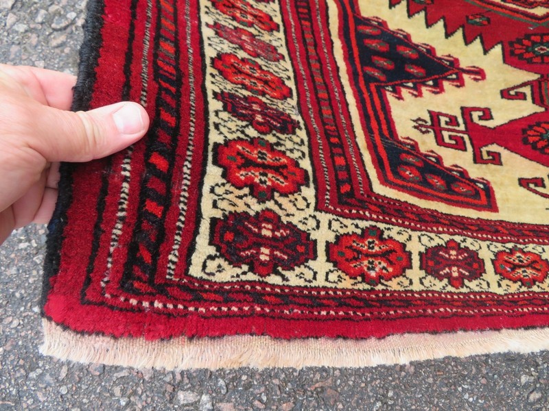 Antique Turkmen Afghan Kizil Ayak Rug. 133cm x 98cm gallery
