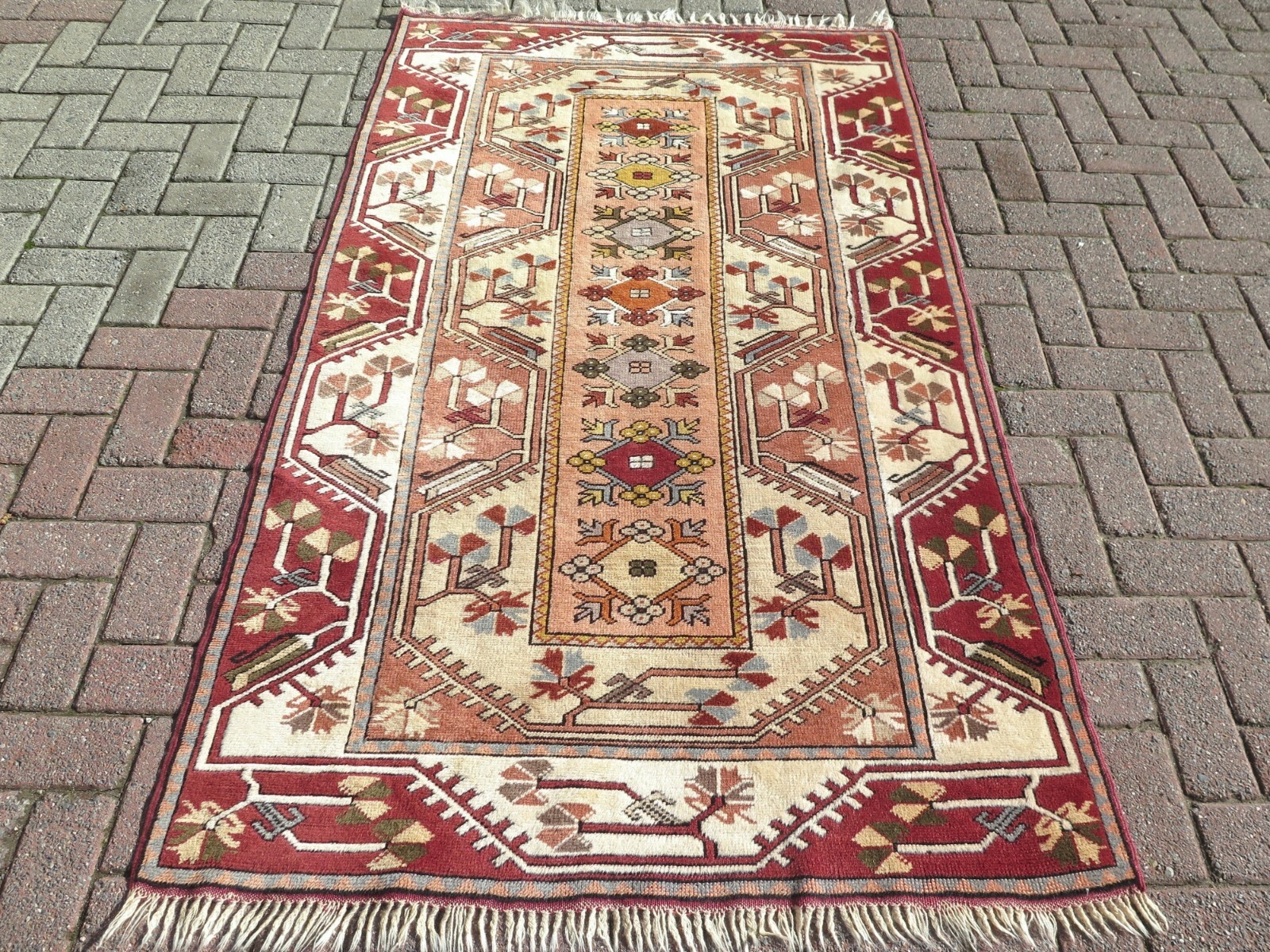 Oriental Wool Carpet, Area Rugs, Milas Boho Rug, Handmade Carpet Teppich 46"x79" gallery